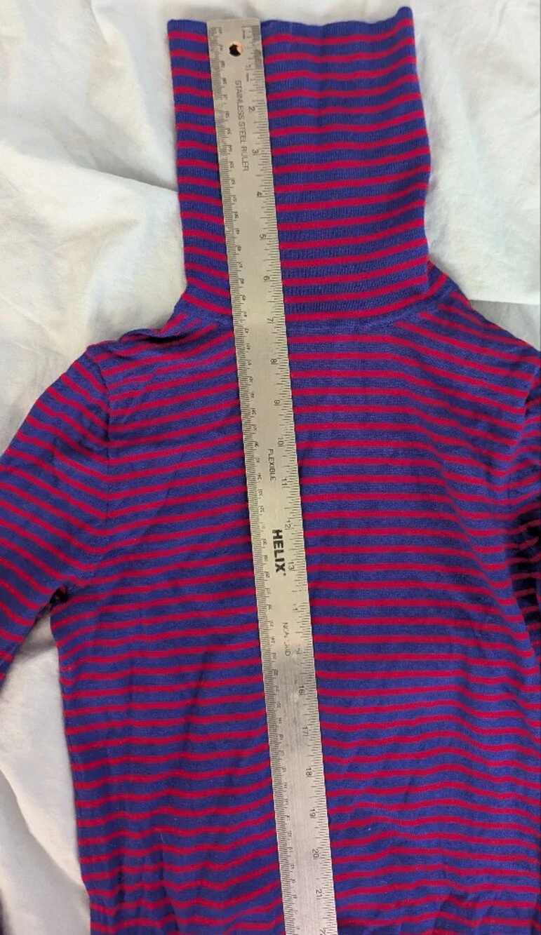 J. Crew Red And Blue Striped Wool Sweater, XS